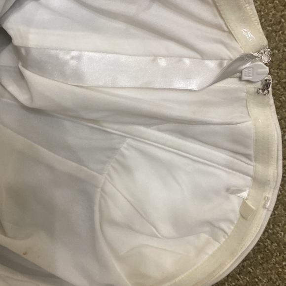 BCBG women’s formal black dress white stripes worn once strapless short size 6 - Picture 6 of 12